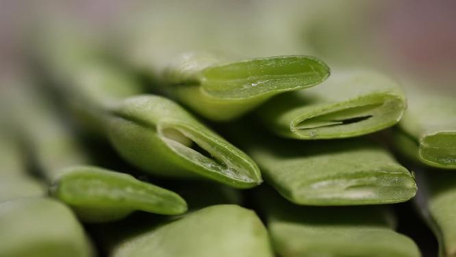 特写豆角里的豆子