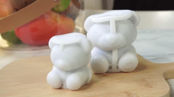 咖啡卡通小熊冰块脱模模具冰格3