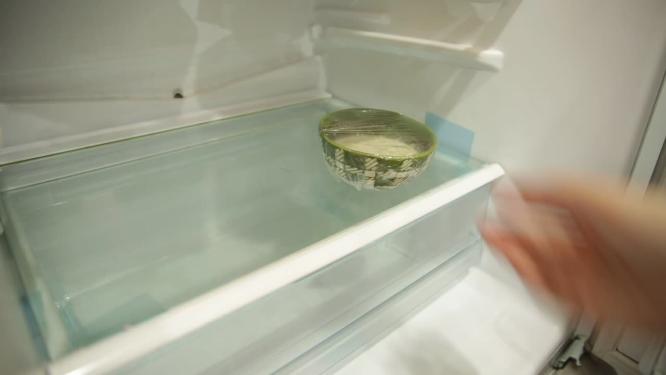 【镜头合集】把碗里食物放入冰箱保鲜