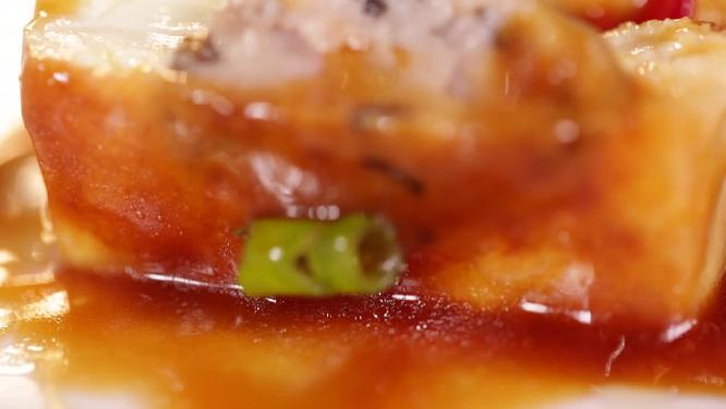 成品菜豆腐塞肉肉馅酿豆腐