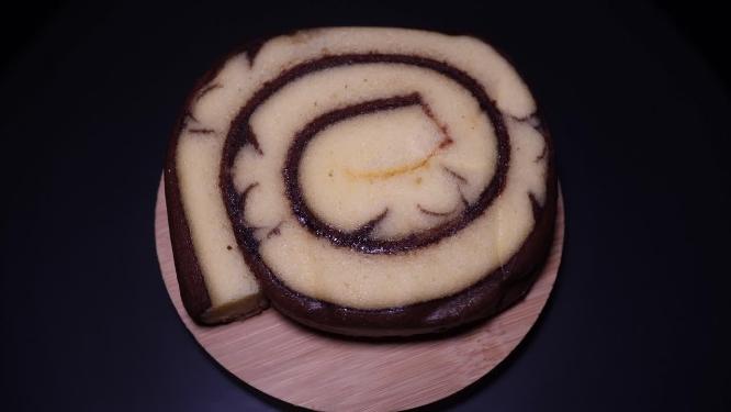 虎皮牛奶蛋糕卷巧克力蛋糕卷面包早餐