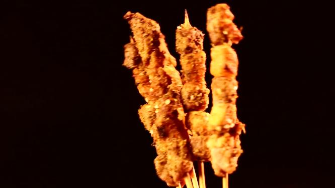 烤串烧烤肉串羊肉串