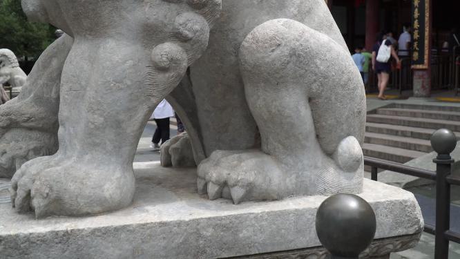 石狮子雕塑石刻狮子滚绣球