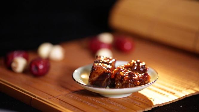 一盘东坡肉叉烧肉