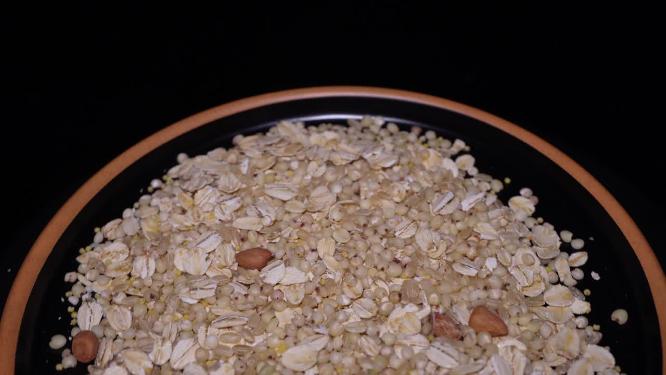 养胃燕麦花生纤维粥粗粮粥杂粮粥食材材料