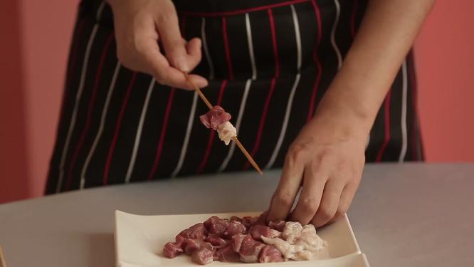 【镜头合集】切羊肉穿羊肉串