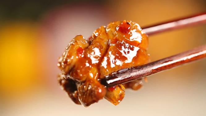 【镜头合集】夹起一块红烧鸡肉