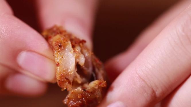 【镜头合集】微距对比羊肉纹理瘦肉