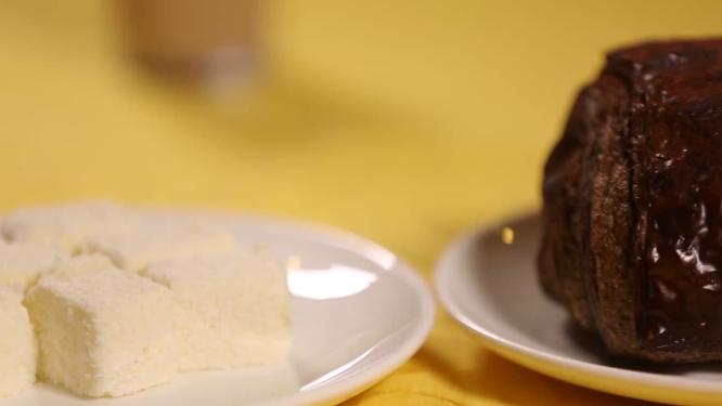 【镜头合集】港式茶点椰子酥脏脏包丝袜奶茶