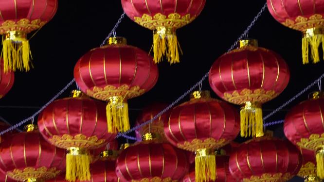 春节装饰红灯笼