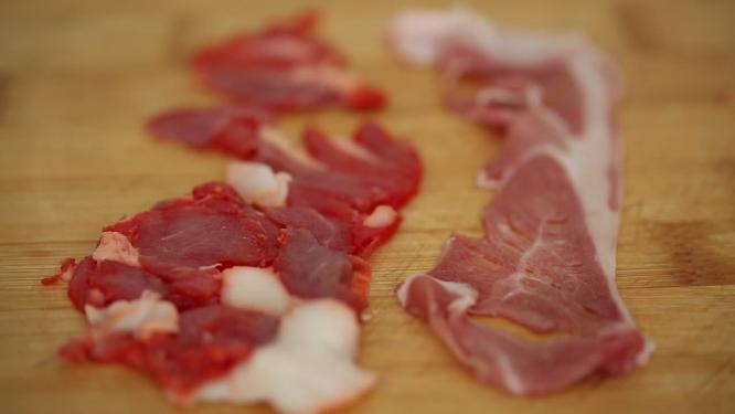 切羊肉片肥牛片肥牛卷