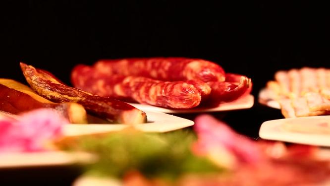 【镜头合集】各种肉制品香肠考场熟食培根