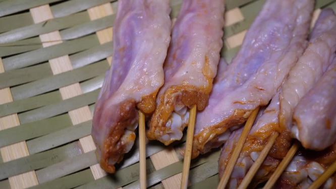 【镜头合集】鸡翅尖串小串肉串钵钵鸡炸串烤串美食