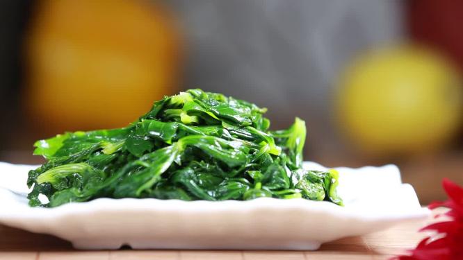 凉拌芹菜叶下饭菜