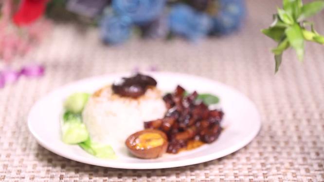 肉汤拌饭卤肉饭红烧肉盖饭