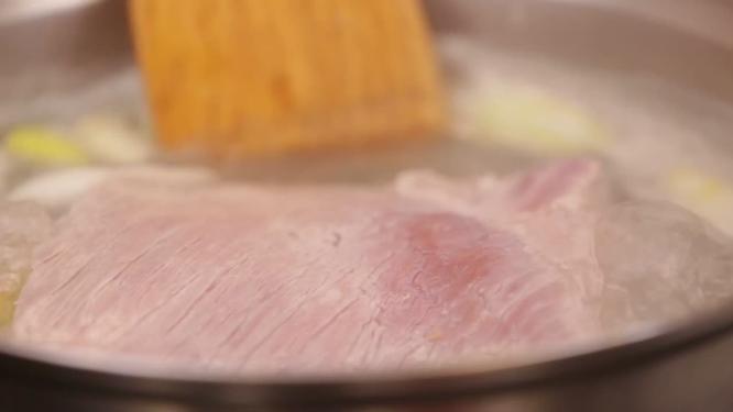 【镜头合集】葱姜水煮五花肉