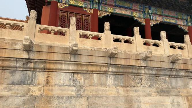 中国古代排水系统故宫排水兽石雕栏杆