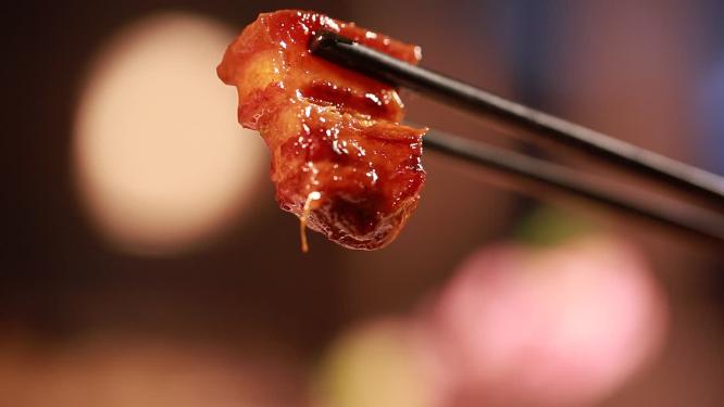 特写五花肉块肉皮肥肉