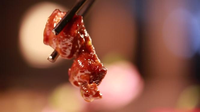 特写五花肉块肉皮肥肉