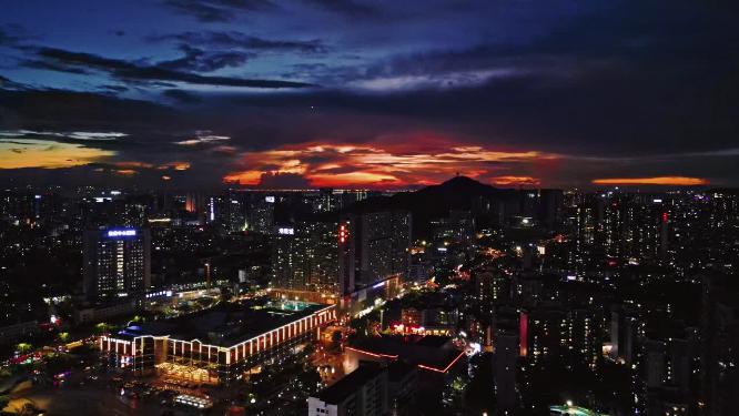 城市夕阳