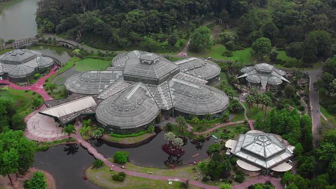 高空航拍国家植物园