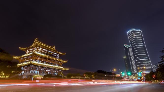 湖南长沙杜甫江阁延时摄影