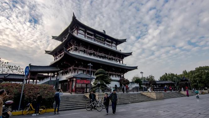 湖南长沙杜甫江阁延时摄影