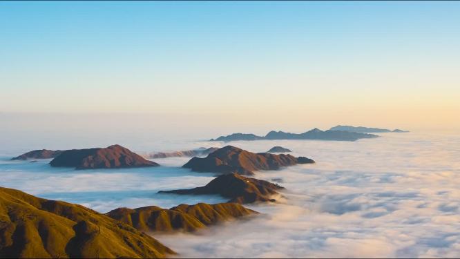江西萍乡武功山日出日落云海延时摄影