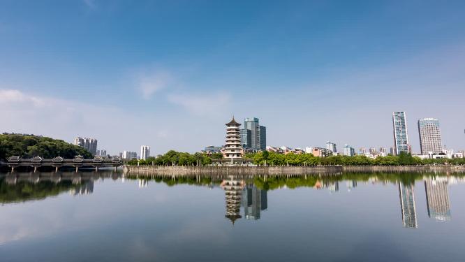 湖南长沙烈士公园延时摄影