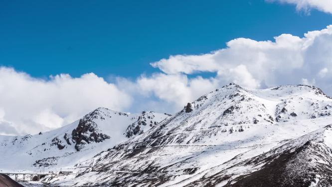 西北大环线青海门源雪山延时摄影