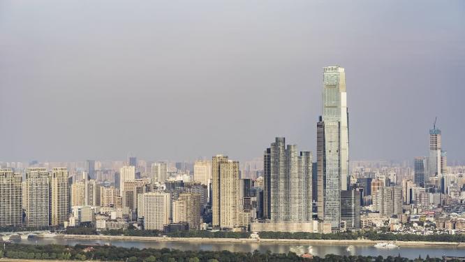 湖南长沙IFS城市日落日转夜延时