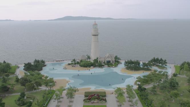 山东威海悦海公园航拍
