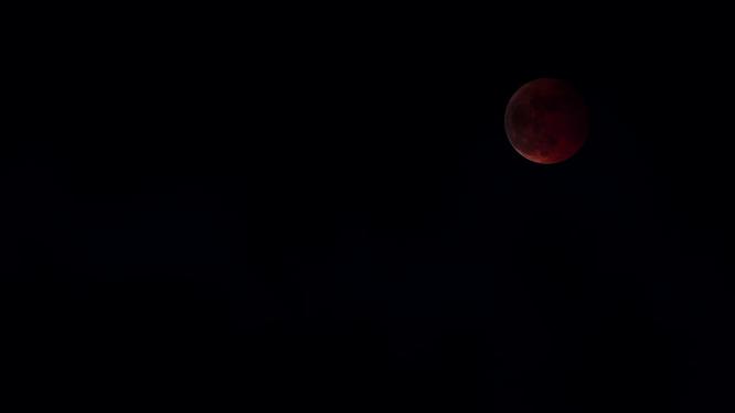 月全食红月亮血月月掩天王星实拍空境