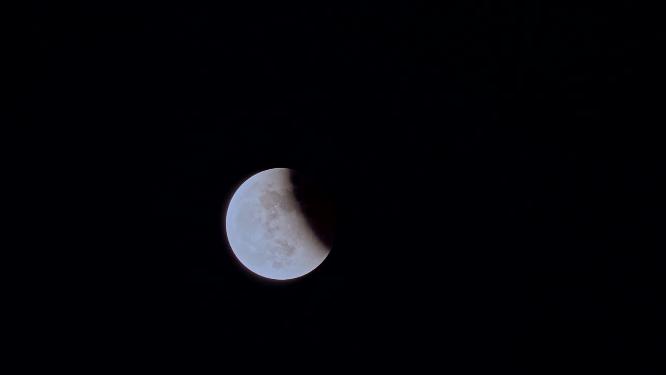 月全食红月亮血月月掩天王星实拍空境