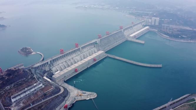 湖北宜昌秭归县三峡大坝航拍