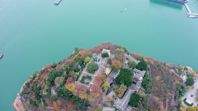 重庆奉节县瞿塘峡夔门白帝城航拍