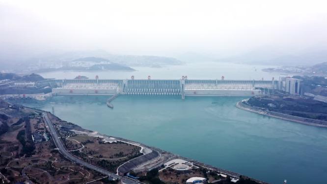 湖北宜昌秭归县三峡大坝航拍
