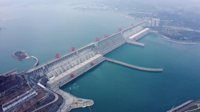 湖北宜昌秭归县三峡大坝航拍