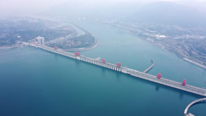 湖北宜昌秭归县三峡大坝航拍
