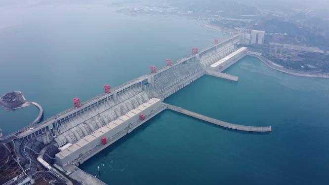 湖北宜昌秭归县三峡大坝航拍
