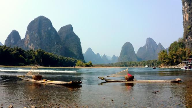 广西桂林人民币风景区航拍