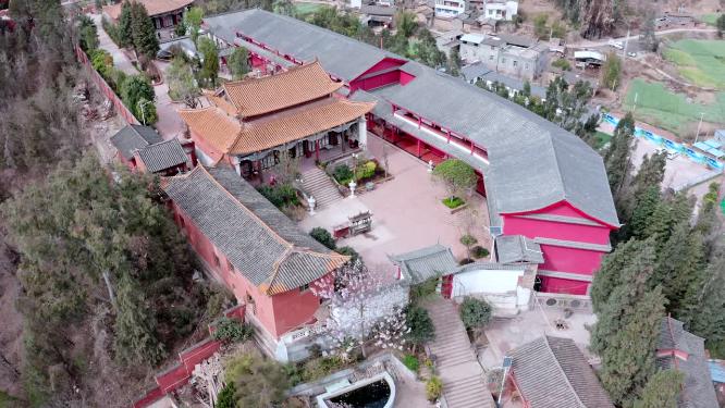 云南楚雄姚安县观音寺航拍
