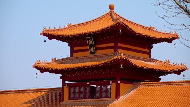 湖南长沙洗心禅寺古典建筑之美寺庙实拍视频