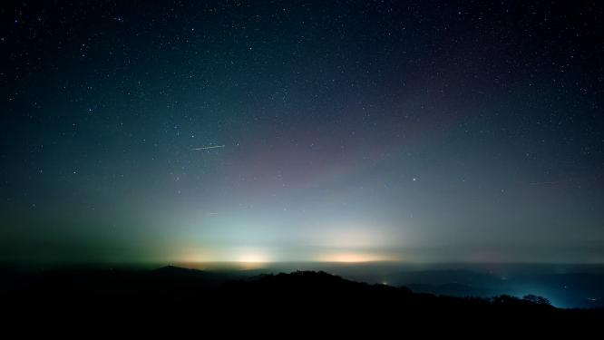 湖南浏阳大围山唯美壮观银河星空延时摄影
