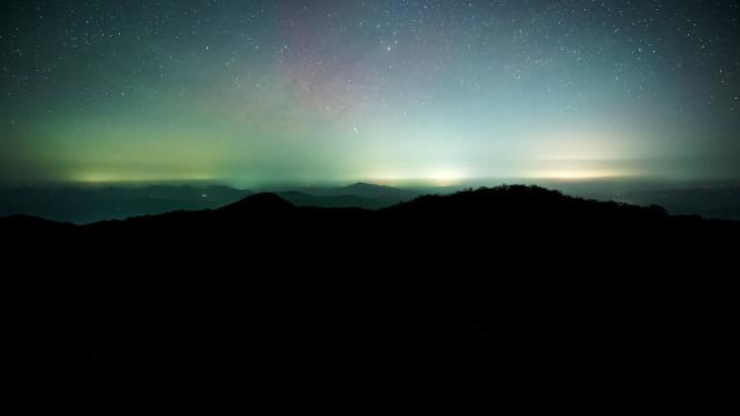 湖南浏阳大围山唯美壮观银河星空延时摄影