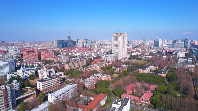 航拍复旦大学校区