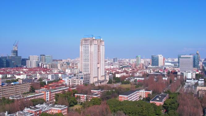 航拍复旦大学校区