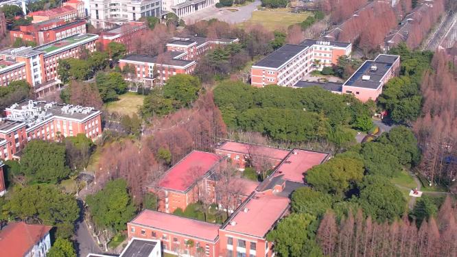 航拍复旦大学校区