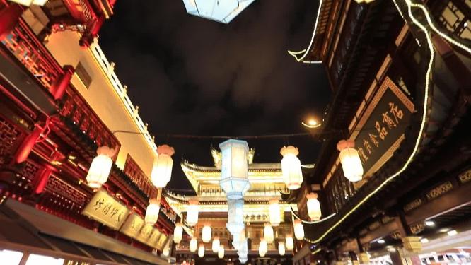 上海城隍庙花灯财神