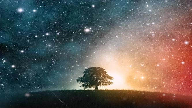 夜空流星飞舞背景